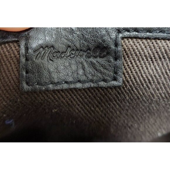 Madewell Black Leather Crossbody Bag Tassel Adjustable Strap Brass Hardware - Picture 6 of 15